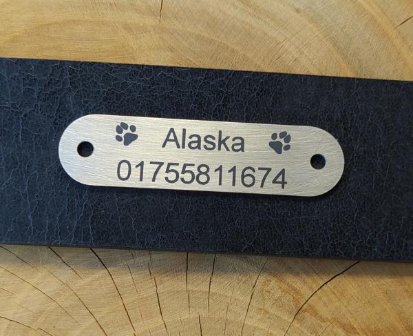 Edelstahlmarke mit Gravur